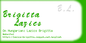 brigitta lazics business card